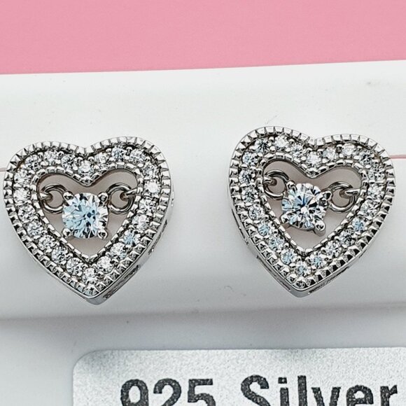 "925 Sterling Silver Cubic Zirconia Earrings, U19254569 - Picture 9 of 11